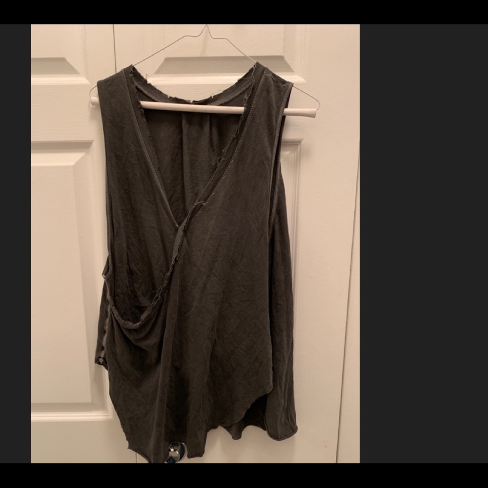 Free People Boho Gray Top